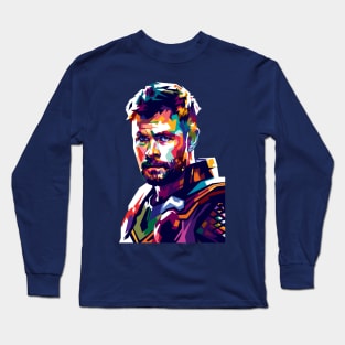 Chris Hemsworth Pop Art Long Sleeve T-Shirt